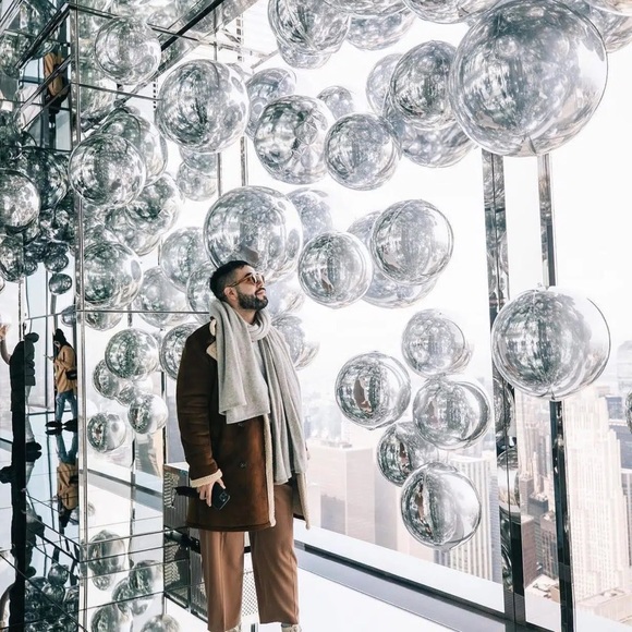 Zara Silver Ball Mercury Grapes Earrings How Edge NYC feels celebrating NY - Picture 11 of 15